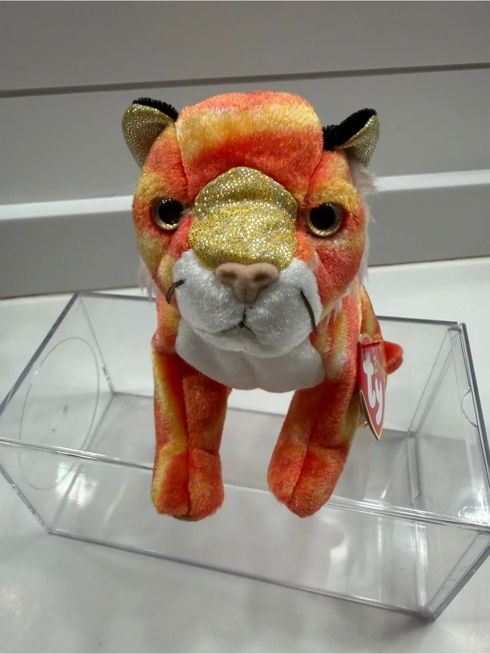 Ty Beanie Boos Zodiac Orange Glitter “Tiger” Plush Collectible